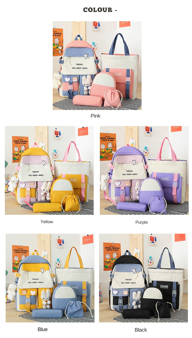 Wholesale 2022  mochilas escolares. girls backpack school bag set. school bag and lunch bag set for kids. schoolbags for girls.